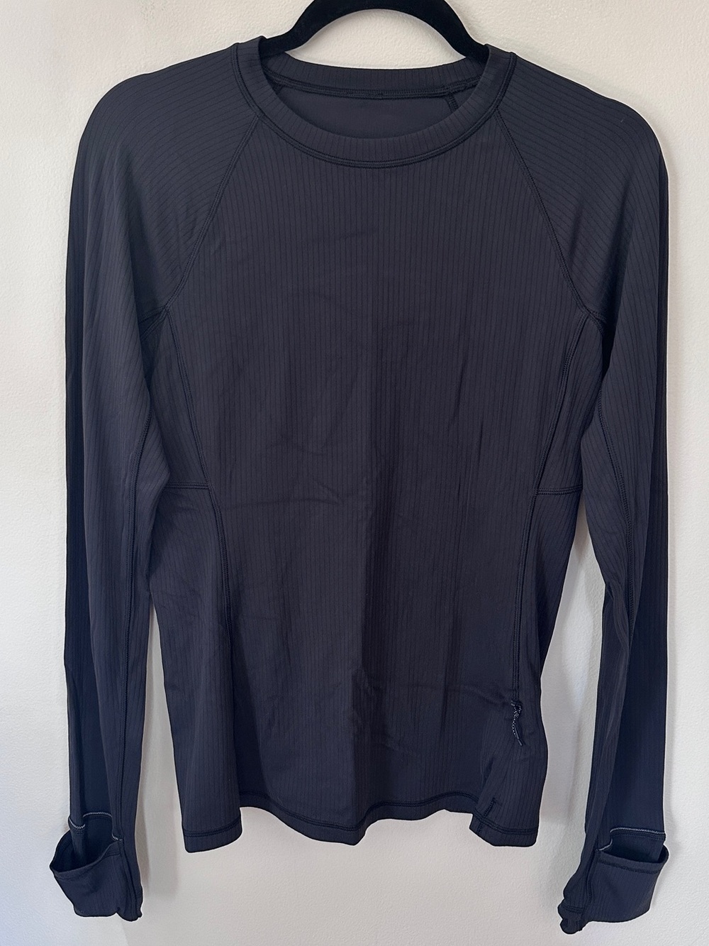 Lululemon It’s Rulu long sleeve ribbed shirt black size L